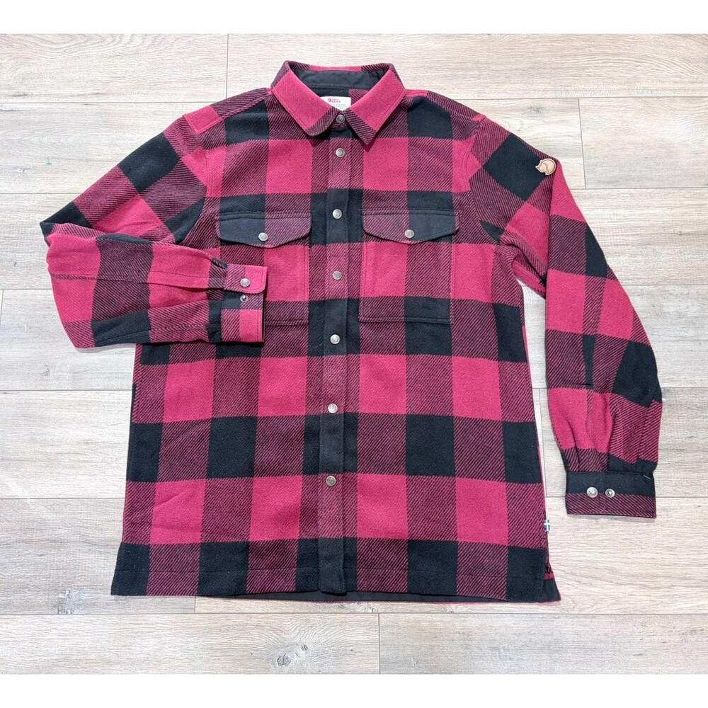 FJALLRAVEN Canada Flannel Shirt Mens XL Buffalo Check Wool Blend Snap Plaid